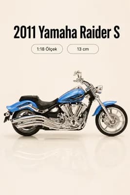 2011 Yamaha Raider S 1:18 Ölçek Koleksiyonluk Model Motosiklet – 13 cm