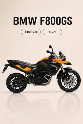 BMW F800GS 1:18 Ölçek Koleksiyonluk Model Motosiklet – 13 cm