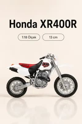 Honda XR400R 1:18 Ölçek Koleksiyonluk Model Motosiklet – 13 cm